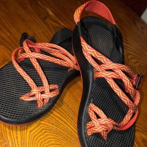 Orange Chaco sandals